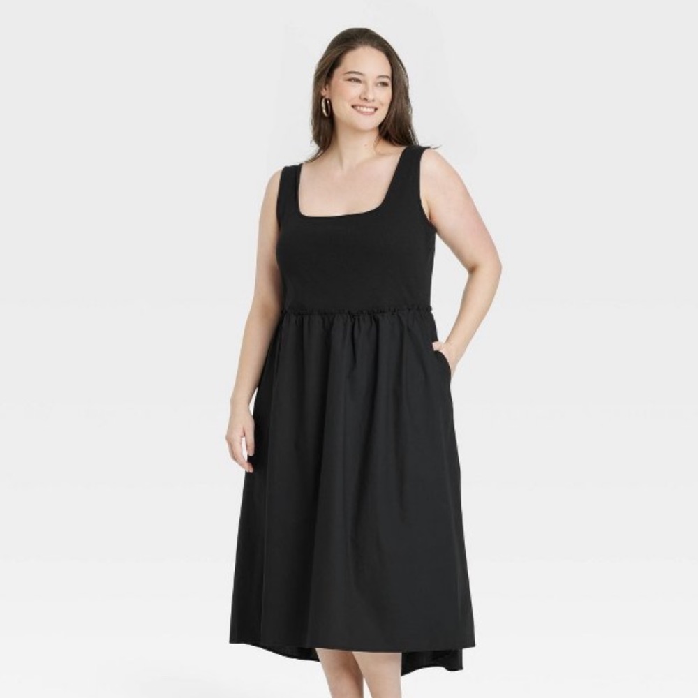 NWT A New Day black high-low dress, size 2X